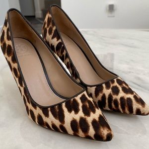 Tory Burch Leopard Elana 85mm Heels Pumps